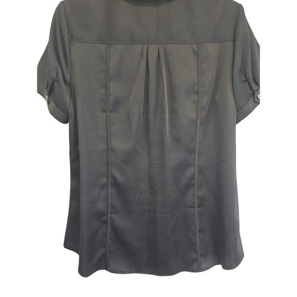 White House Black Market size M Black Blouse NWT - Picture 7 of 12